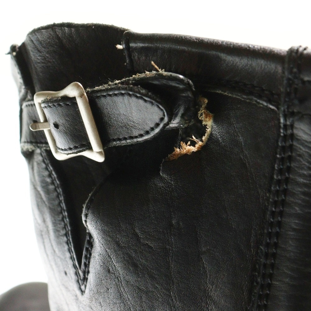 ISAMU KATAYAMA BACKLASH(イサムカタヤマバックラッシュ) ダブルショルダーレザー エンジニアブーツ ブラック