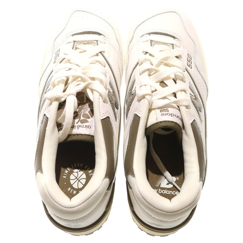 New Balance(ニューバランス) ×AIME LEON DORE BB550AD1 エメ レオン ドレ ローカットスニーカー ホワイト/カーキ US10/28cm