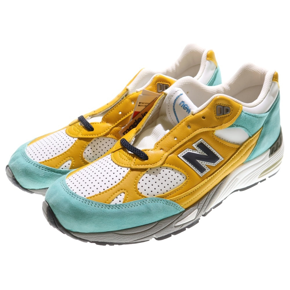 New Balance(ニューバランス) ×SNS M991SNS レザー ローカットスニーカー イエロー/ブルー US9.5/27.5cm