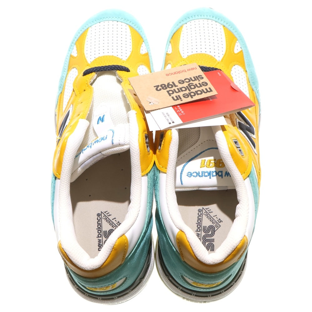 New Balance(ニューバランス) ×SNS M991SNS レザー ローカットスニーカー イエロー/ブルー US9.5/27.5cm