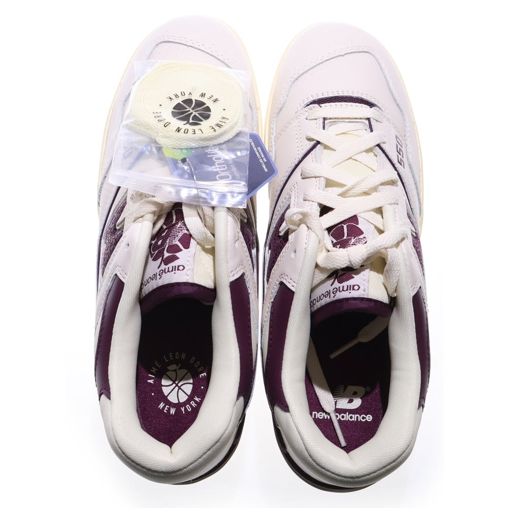 New Balance(ニューバランス) ×AIME LEON DORE BB550AR1 エメ レオン ドレ ローカットスニーカー ホワイト/パープル US10/28cm
