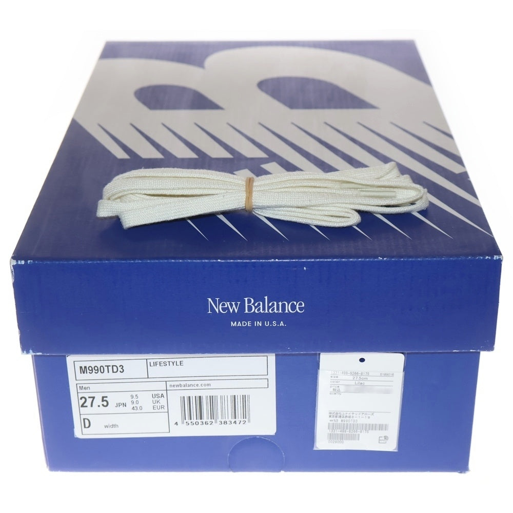 New Balance(ニューバランス) M990TD3 スエード ローカットスニーカー パープル US9.5/27.5cm