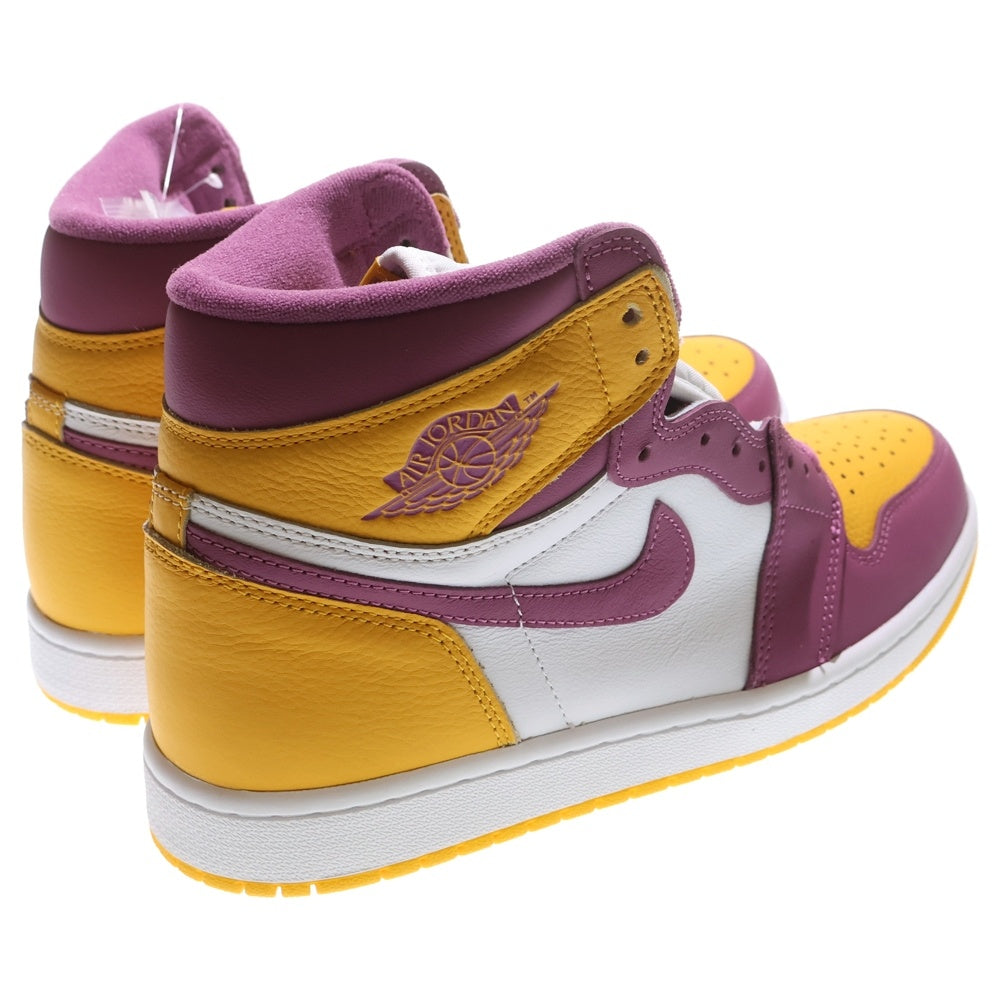 NIKE(ナイキ) AIR JORDAN 1 RETRO HIGH OG BROTHERHOOD エアジョーダン1 ブラザーフッド ハイカットスニーカー イエロー/パープル US10/28cm 555088-706