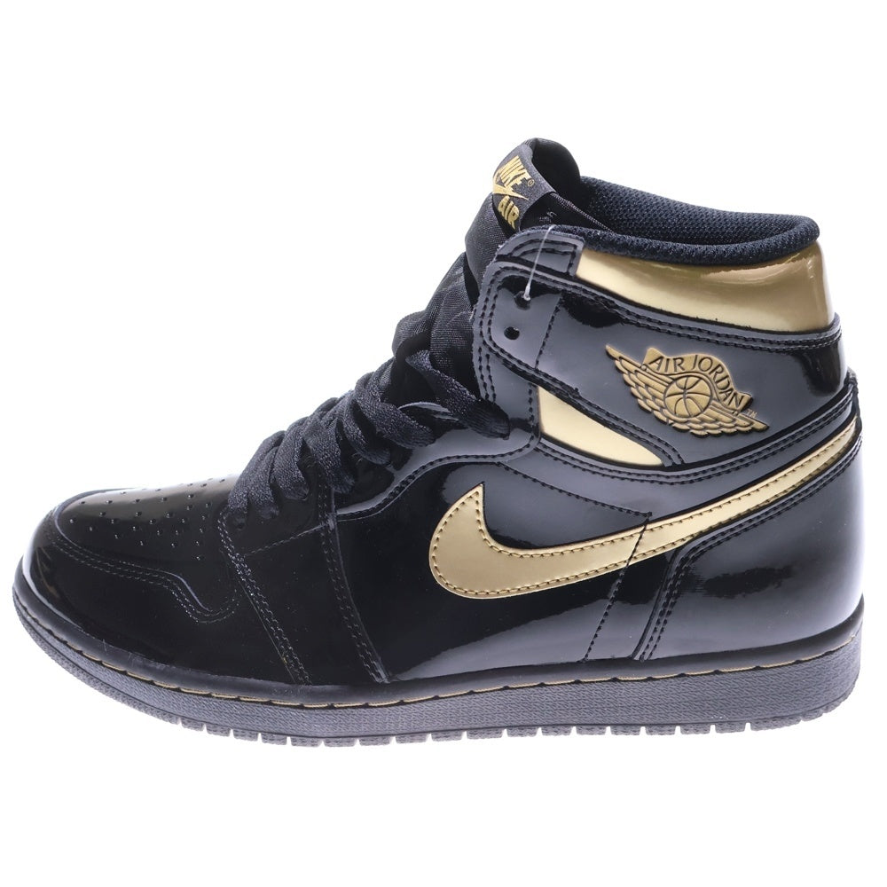NIKE(ナイキ) AIR JORDAN 1 HIGH OG METALIC GOLD エアジョーダン1 メタリック ゴールド ハイカットスニーカー ブラック/ゴールド US10/28cm 555088-032