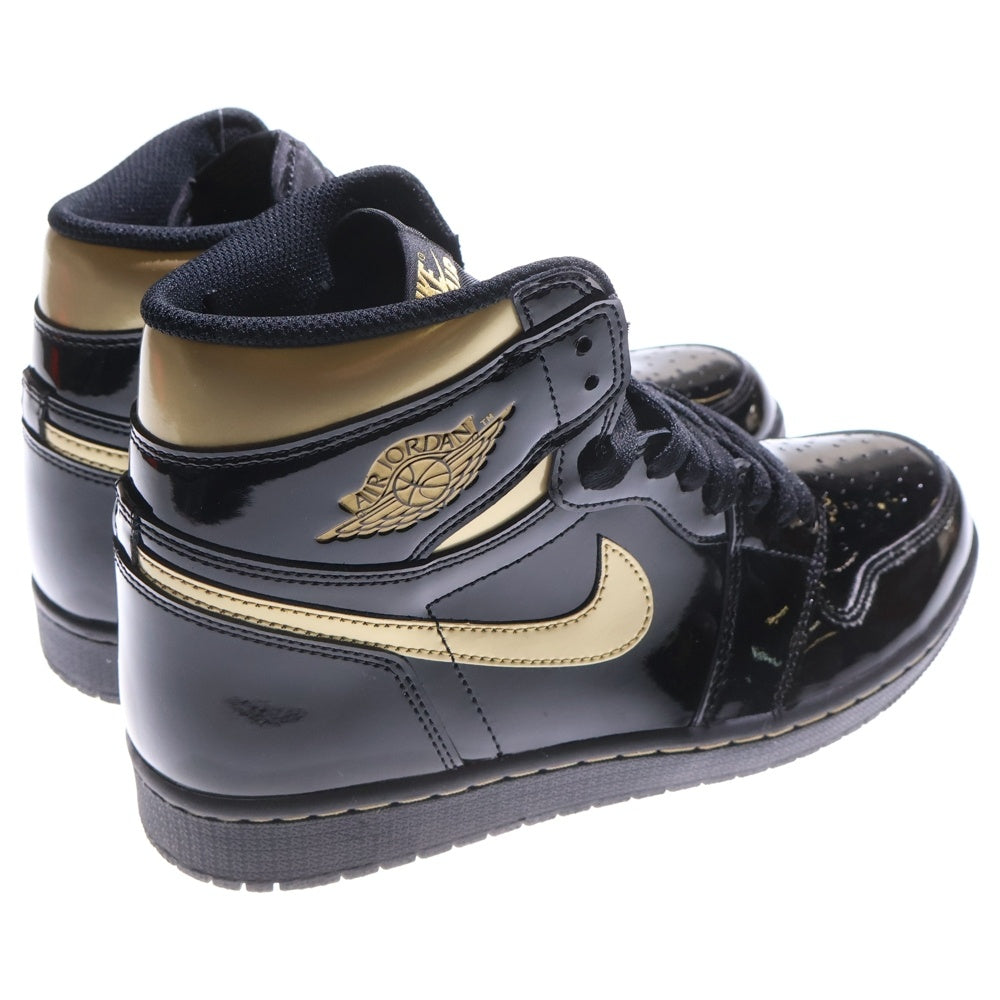NIKE(ナイキ) AIR JORDAN 1 HIGH OG METALIC GOLD エアジョーダン1 メタリック ゴールド ハイカットスニーカー ブラック/ゴールド US10/28cm 555088-032