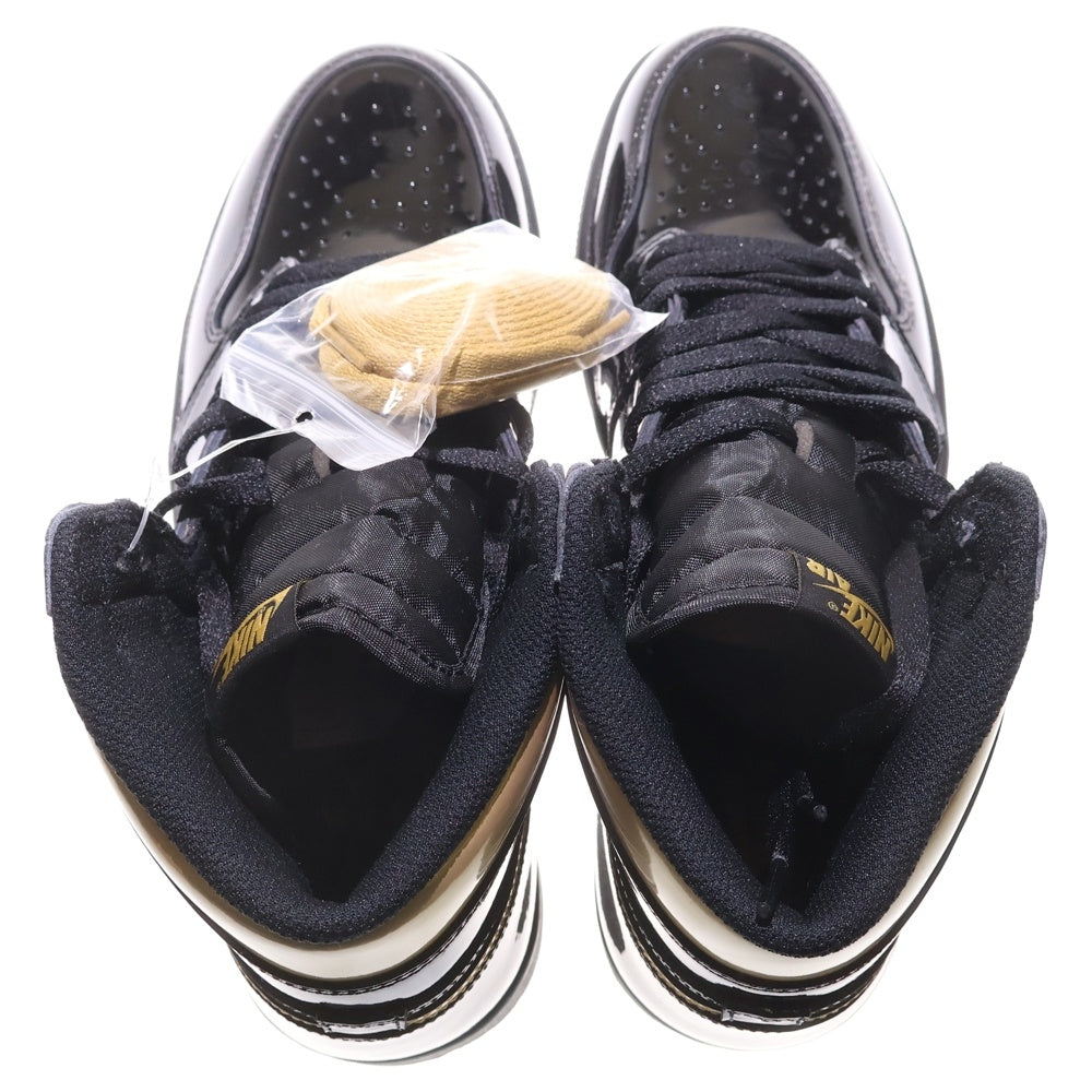 NIKE(ナイキ) AIR JORDAN 1 HIGH OG METALIC GOLD エアジョーダン1 メタリック ゴールド ハイカットスニーカー ブラック/ゴールド US10/28cm 555088-032