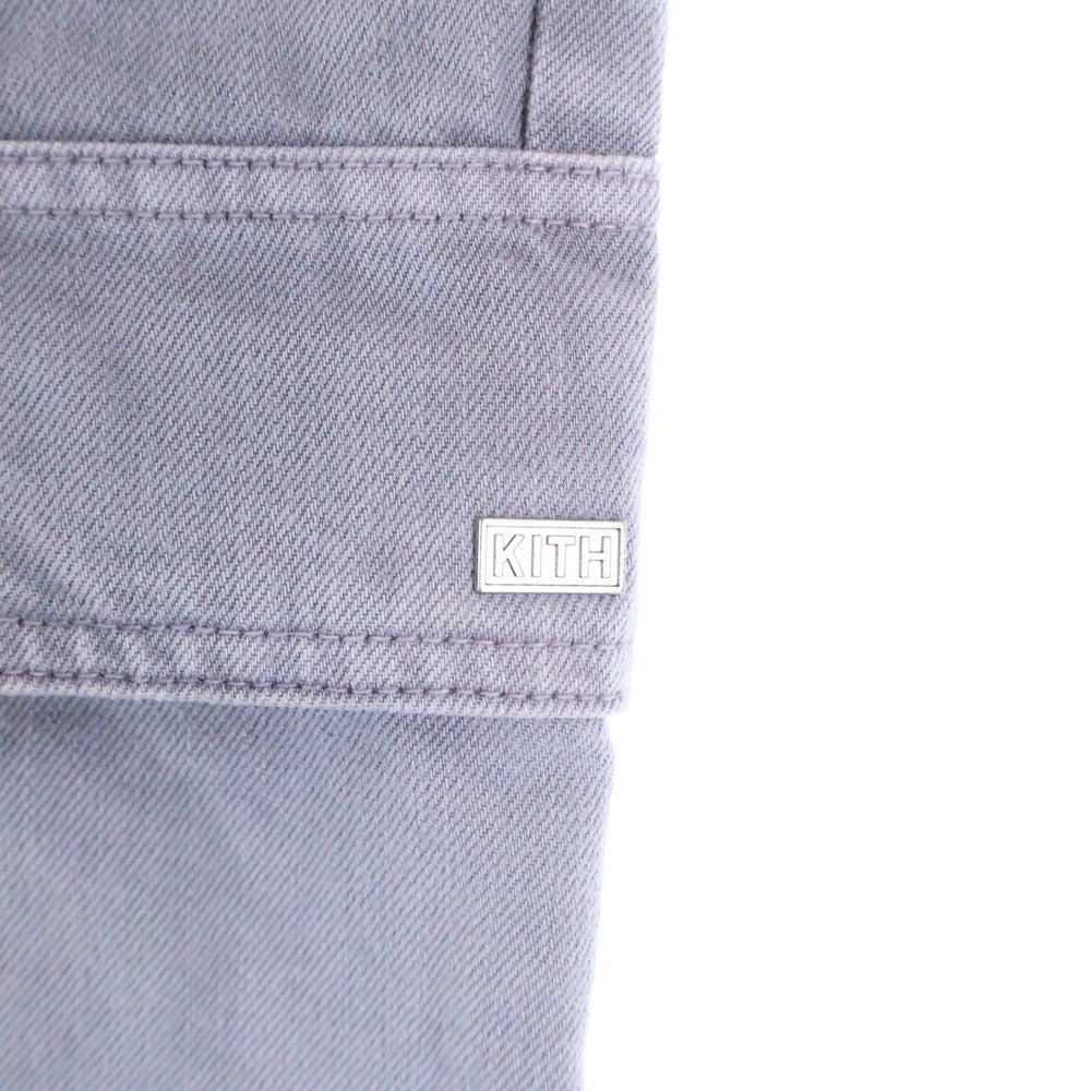 KITH(キス) ELDRIDGE PANT サイドロゴプレート エルドライド カーゴパンツ グレー