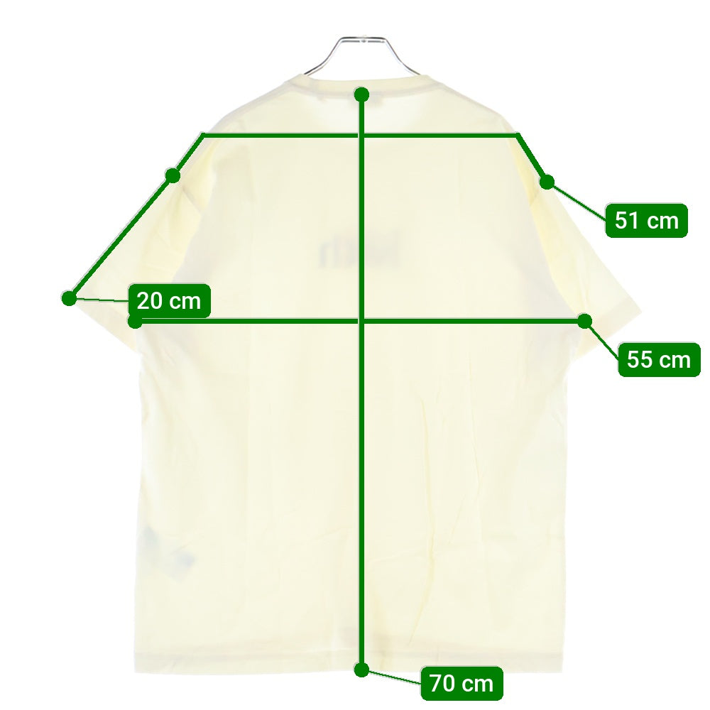 KITH(キス) BLUE CORSAGE TEE ブルー コサージュ クルーネック半袖Tシャツ カットソー アイボリー