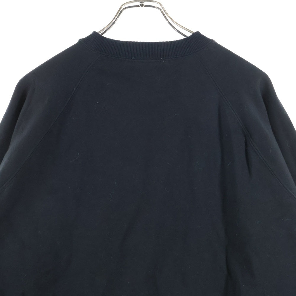 Mercedes Anchor Inc.(メルセデスアンカーインク) RAGLAN CREW SWEAT フロントロゴエンブロイダリー ラグラン クルーネックスウェットトレーナー ブラック