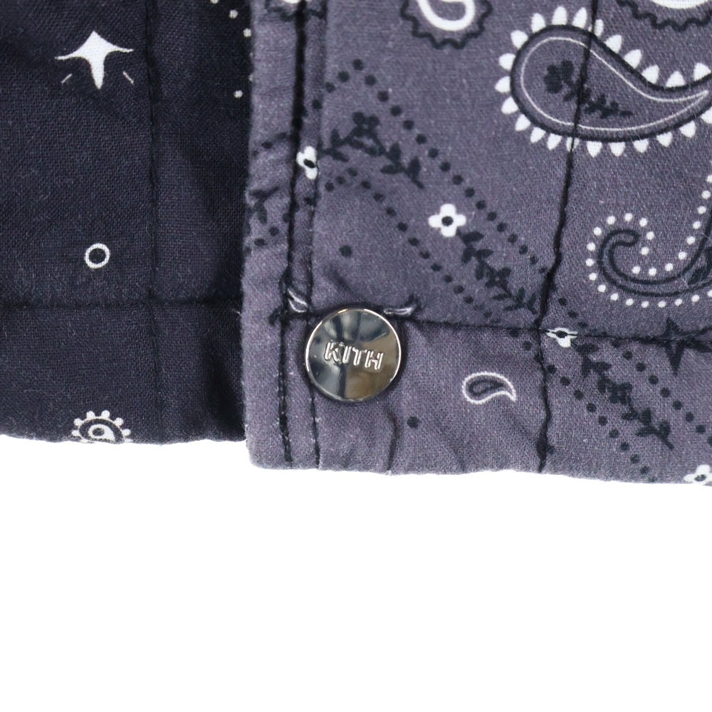 KITH(キス) 21SS CARMINE COACHES JACKET STADIUM カーマイン ペイズリー コーチジャケット パープル