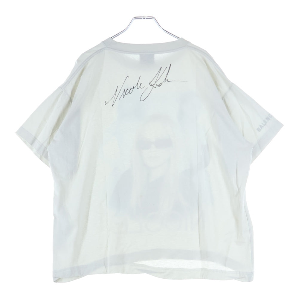 BALENCIAGA(バレンシアガ) 25SS NICOLE KIDMAN ニコール キッドマン プリント クルーネック 半袖Tシャツ カットソー グレー 826344 TSVW3