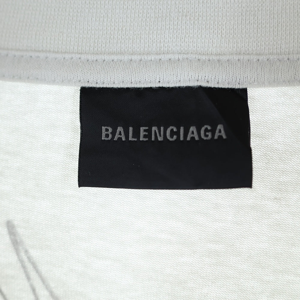 BALENCIAGA(バレンシアガ) 25SS NICOLE KIDMAN ニコール キッドマン プリント クルーネック 半袖Tシャツ カットソー グレー 826344 TSVW3