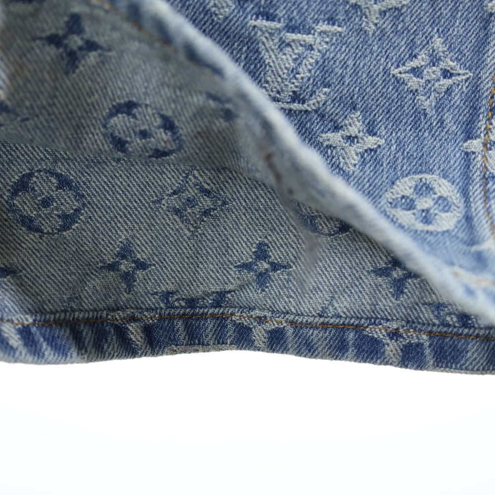 LOUIS VUITTON(ルイヴィトン) 22SS シグネチャーデザインパッチ モノグラム ワイド バギーデニムパンツ インディゴ RM221 UZD HMD75W