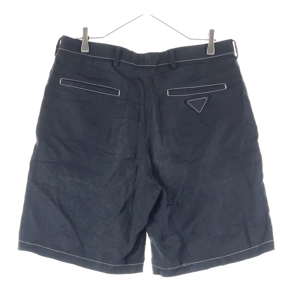 PRADA(プラダ) 25SS リンネ バミューダショーツ ショート ハーフパンツ ブラック UP0323