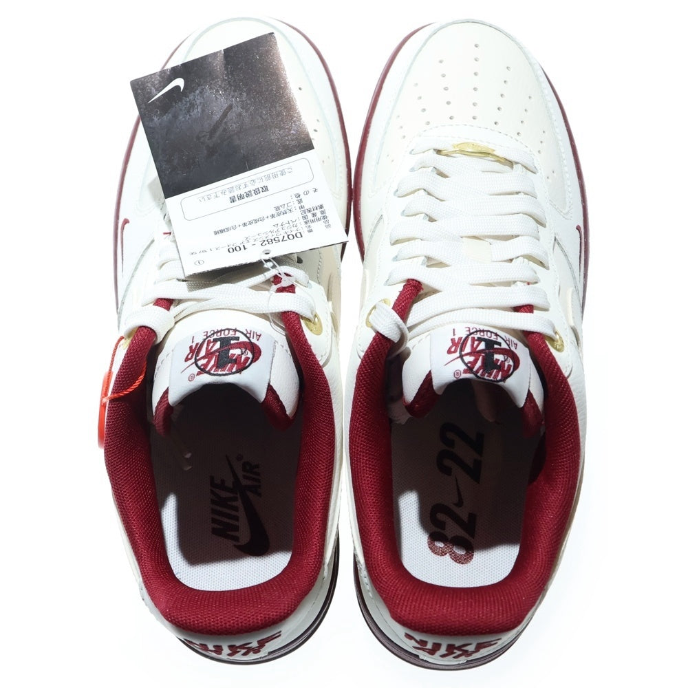 NIKE(ナイキ) WMNS AIR FORCE 1 LOW 40TH ANNIVERSARY ウィメンズ エアフォース1 40周年記念 ローカットスニーカー ホワイト/バーガンディ US9/26cm DQ7582-100