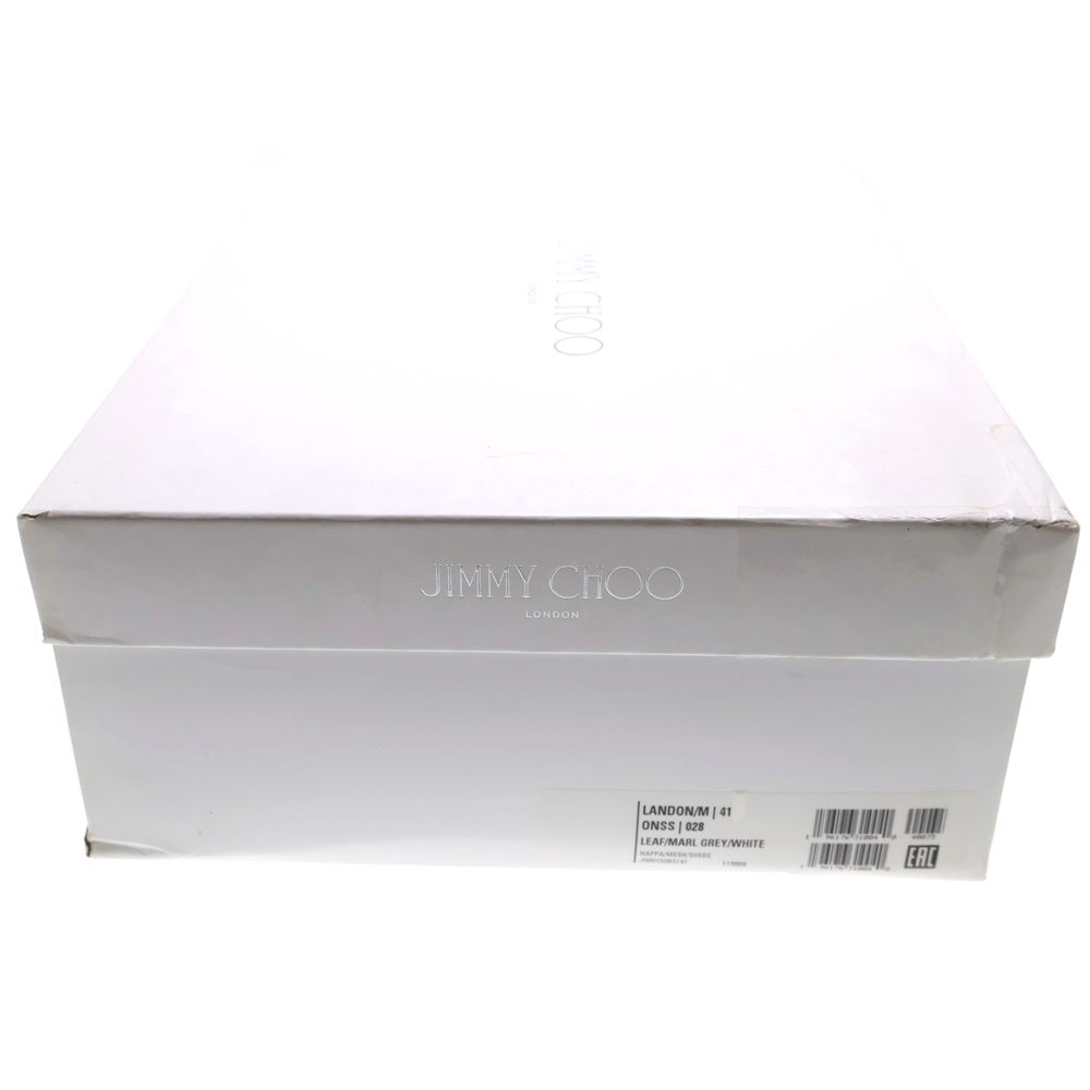 JIMMY CHOO(ジミーチュウ) CHOOロゴ スエードメッシュ切替 プラットフォーム ローカットスニーカー ホワイト J00015083141