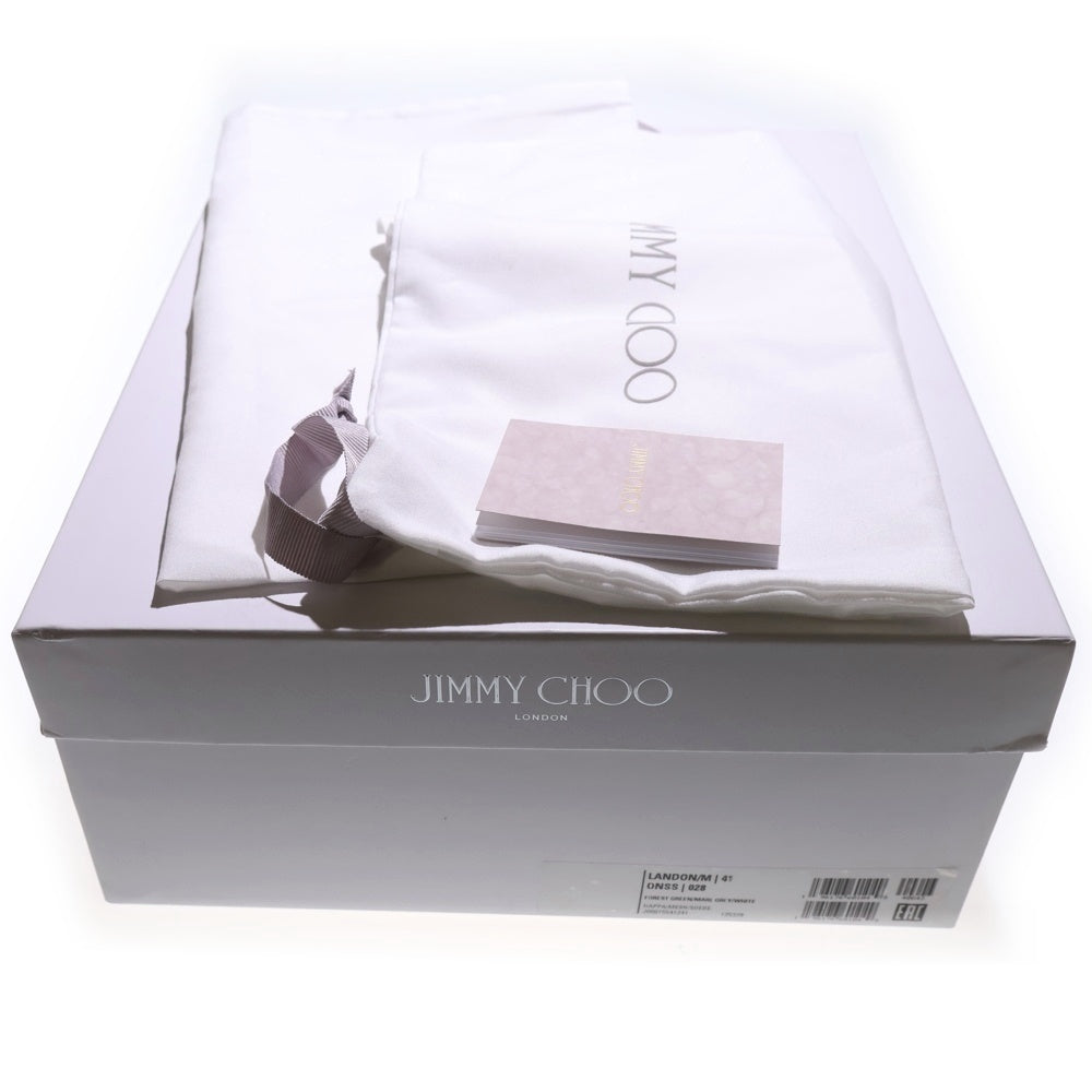 JIMMY CHOO(ジミーチュウ) CHOOロゴ スエードメッシュ切替 プラットフォーム ローカットスニーカー グリーン J00015541241