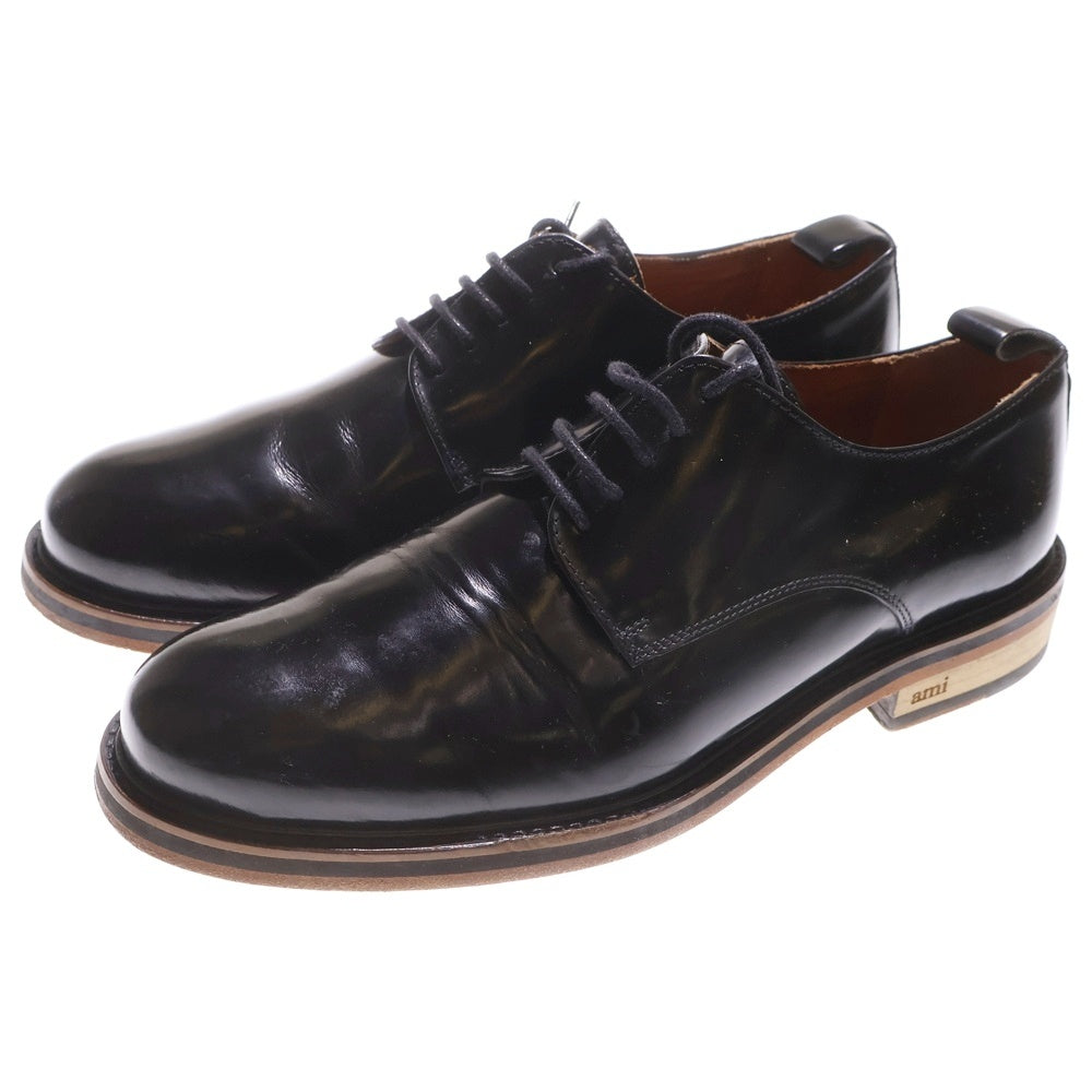 AMI Alexandre Mattiussi(アミアレクサンドルマテュッシ) ポインテッドトゥ レザー シューズ 革靴 ブラック BCR01-90