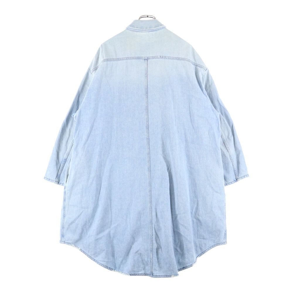 MM6 Maison Margiela(エムエムシックスメゾンマルジェラ) 15SS 7分丈 ロングデニムシャツ インディゴ S32AA0094 S30460