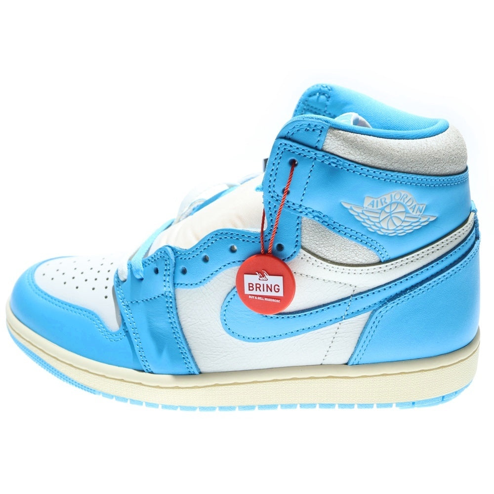 NIKE(ナイキ) AIR JORDAN 1 RETRO HIGH OG UNC REIMAGINED エアジョーダン 1 レトロ リイマジンド ハイカットスニーカー ホワイト/ライトブルー US9/27cm DZ5485-402