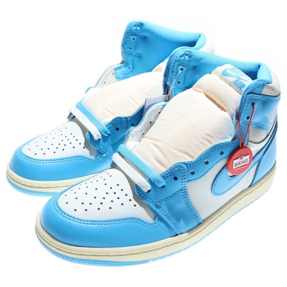 NIKE(ナイキ) AIR JORDAN 1 RETRO HIGH OG UNC REIMAGINED エアジョーダン 1 レトロ リイマジンド ハイカットスニーカー ホワイト/ライトブルー US9/27cm DZ5485-402