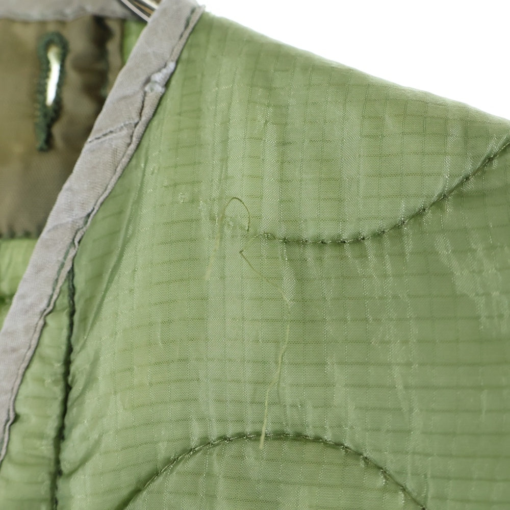 OAMC(オーエーエムシー) 22AW OVERDYED M-65 LINER オーバーダイ キルティング サイドカット ライナー ノーカラージャケット カーキ 22A28OAX08