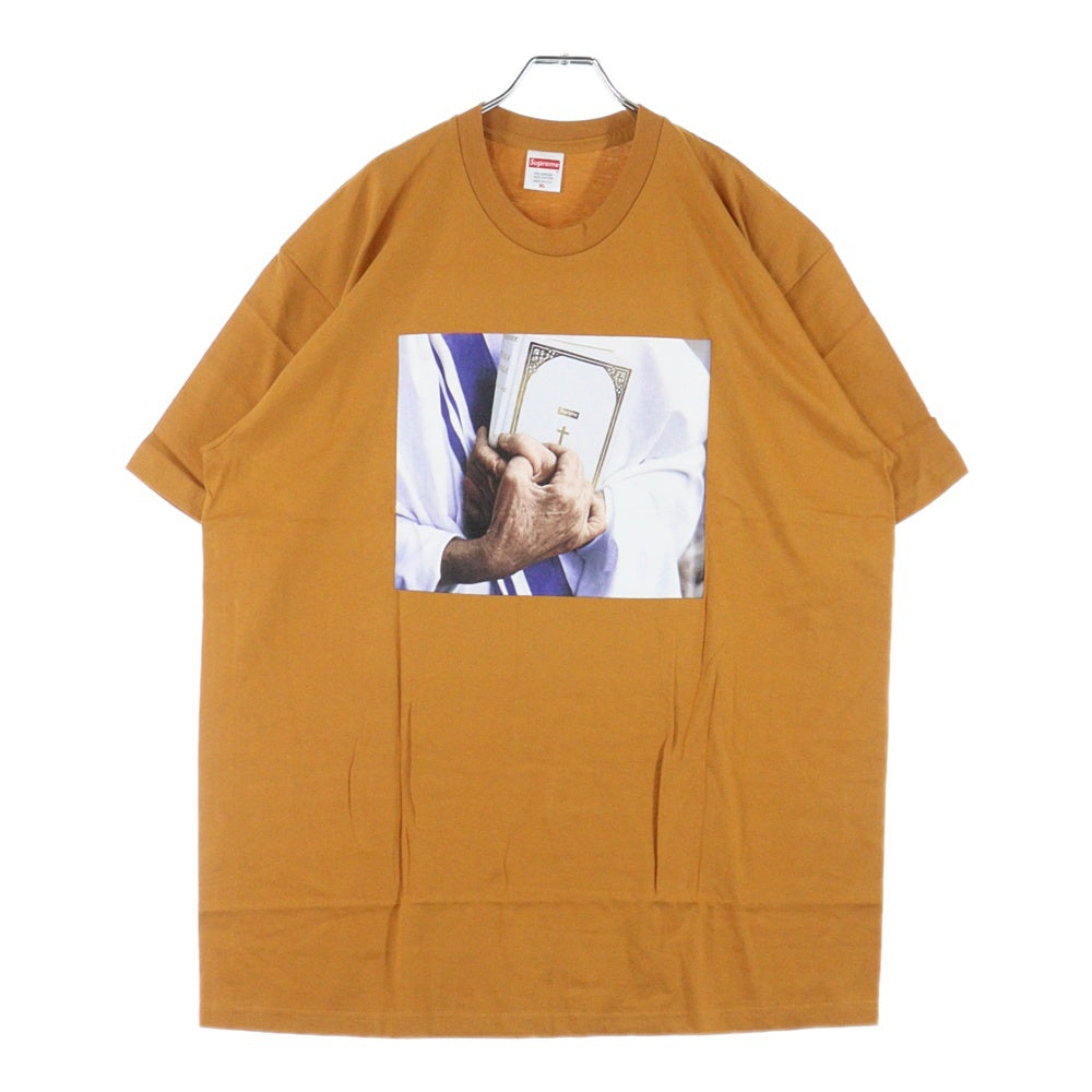 SUPREME(シュプリーム) 19AW Bible Tee バイブル 聖書 フォトプリント 半袖Tシャツ ブラウン