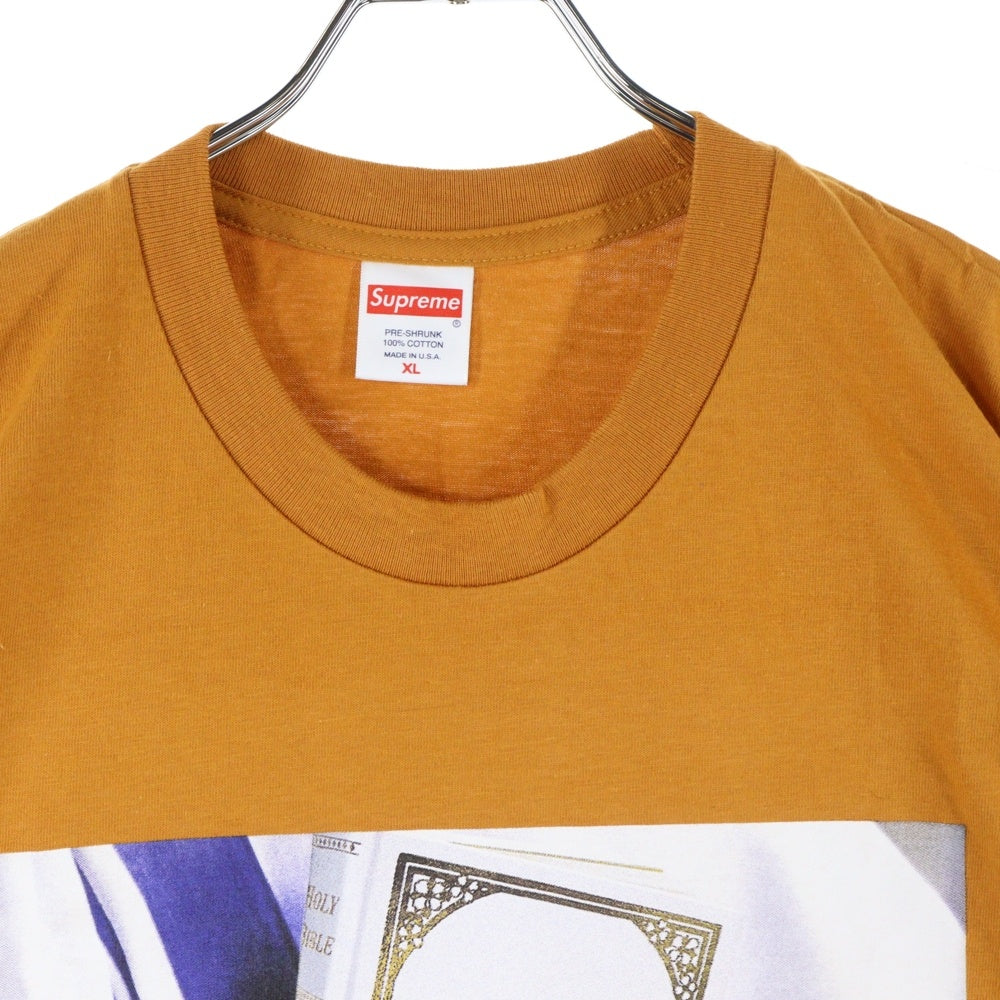 SUPREME(シュプリーム) 19AW Bible Tee バイブル 聖書 フォトプリント 半袖Tシャツ ブラウン