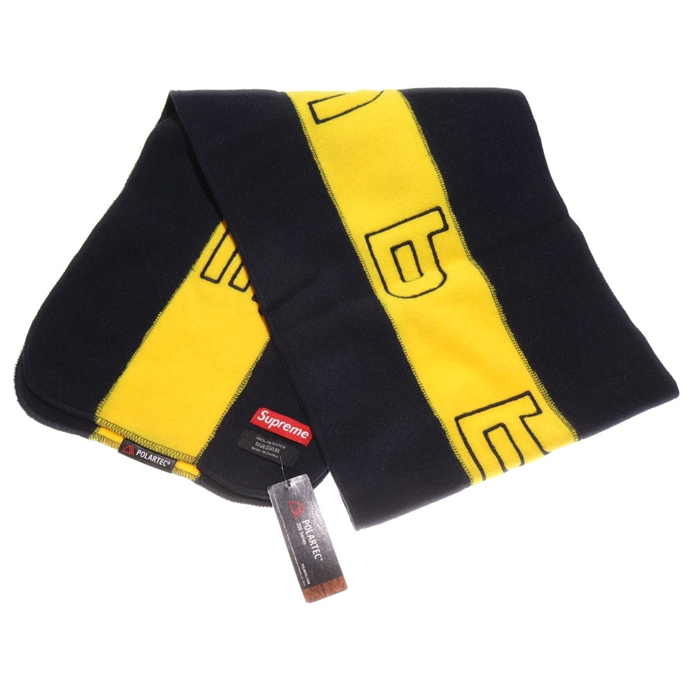 SUPREME(シュプリーム) 18AW POLARTEC SCARF ポーラテックスカーフ マフラー ブラック/イエロー