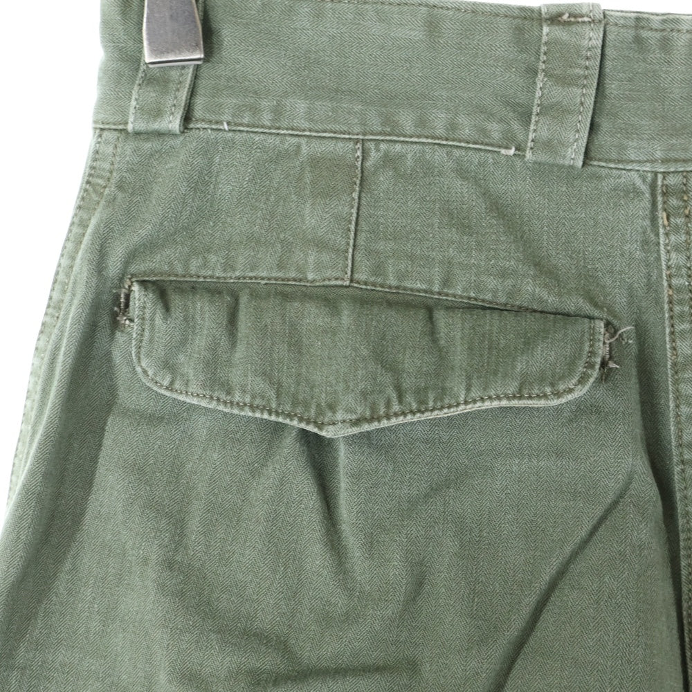 VINTAGE(ヴィンテージ) 60S VINTAGE M-47 後期型 ヘリンボーン ミリタリー カーゴ フィールドパンツ カーキ