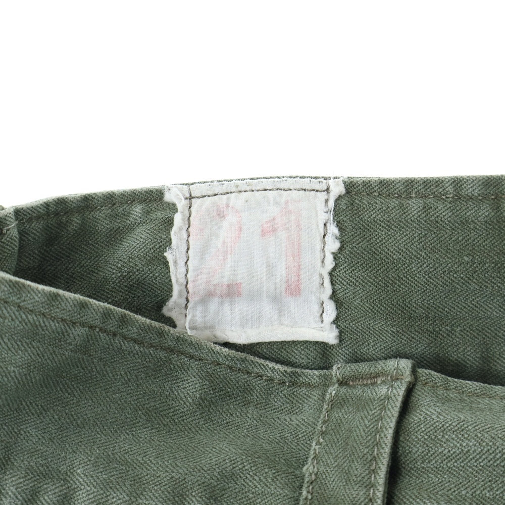 VINTAGE(ヴィンテージ) 60S VINTAGE M-47 後期型 ヘリンボーン ミリタリー カーゴ フィールドパンツ カーキ