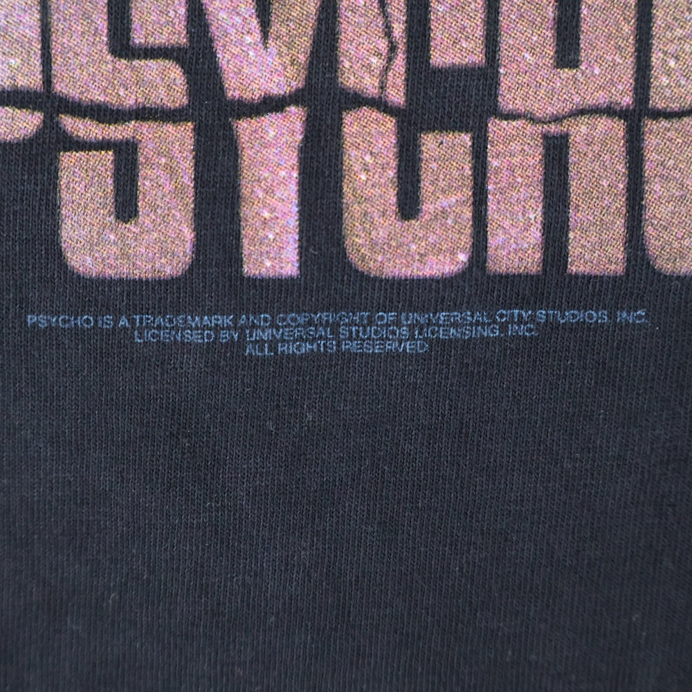 VINTAGE(ヴィンテージ) 90S VINTAGE PSYCHO MOVIE PROMO ヴィンテージ サイコ プリント 半袖Tシャツ カットソー ブラック