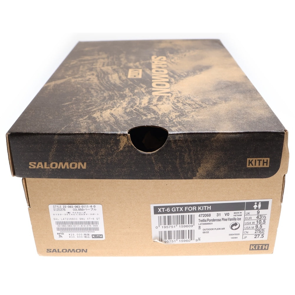 SALOMON(サロモン) ×KITH XT-6 GTX キス ゴアテックス ローカットスニーカー ブルー US9.5/27.5cm 472068