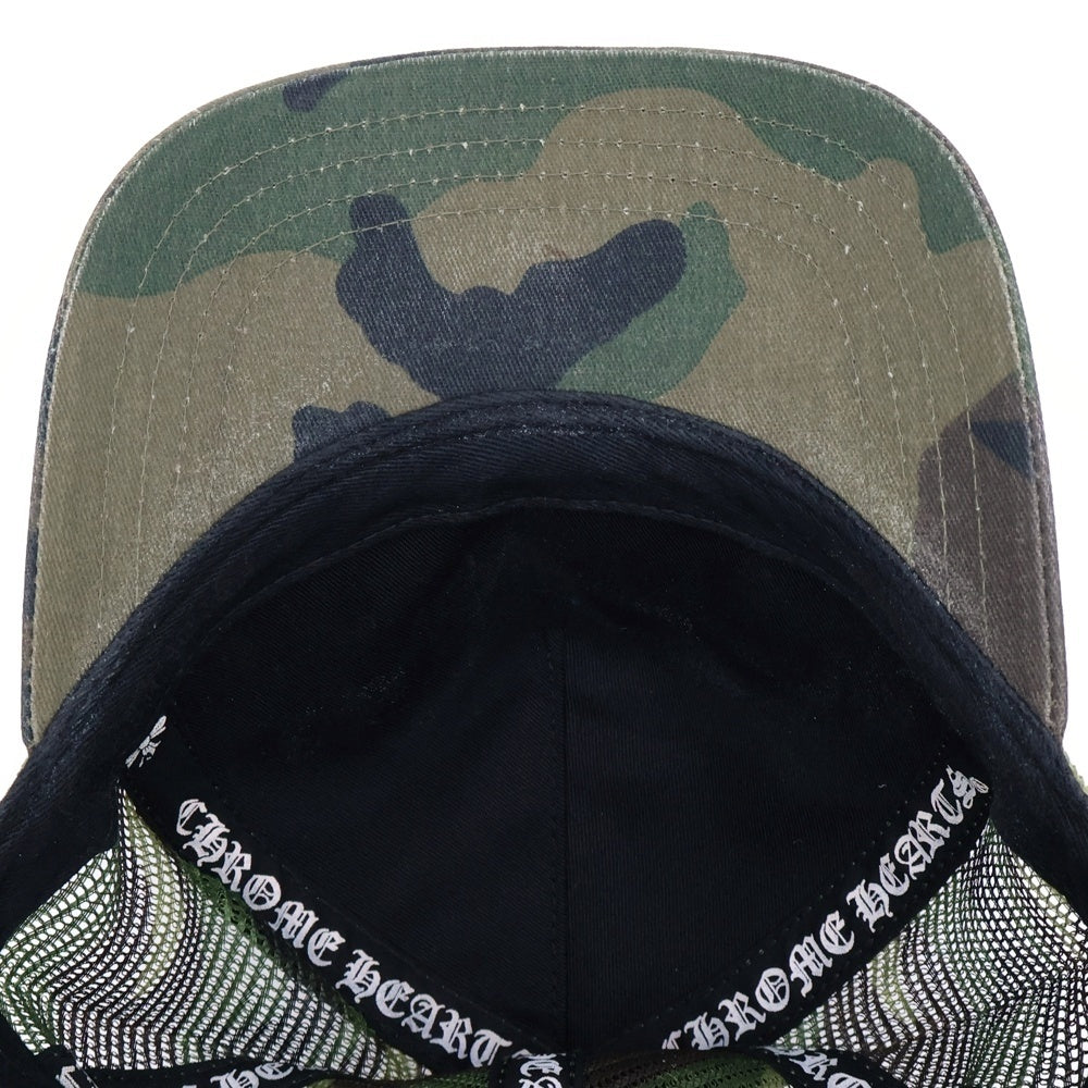 CHROME HEARTS(クロムハーツ) TRUCKER CAP CHパッチ クロスボール付 メッシュ トラッカーメッシュキャップ 帽子 カーキ/シルバー