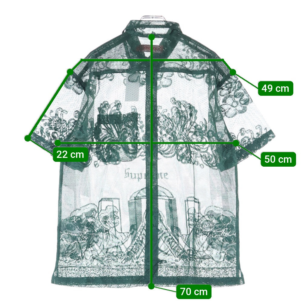 SUPREME(シュプリーム) 25SS Last Supper Lace S/S Shirt ラスト サパー レース 半袖シャツ ダークグリーン