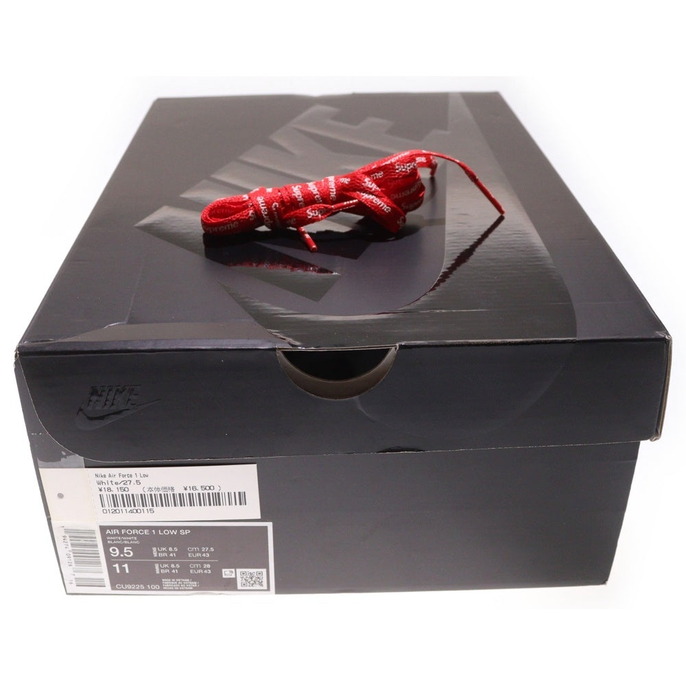 NIKE(ナイキ) ×SUPREME AIR FORCE 1 LOW シュプリーム エアフォース ローカットスニーカー ホワイト US9.5/27.5cm CU9225-100