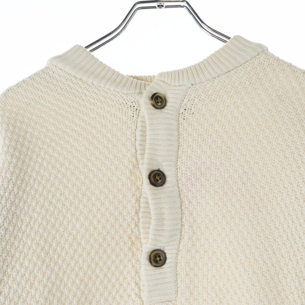 Eddie Bauer(エディバウワー) 90S 黒タグ後期 ヘンリーネック コットン ニットセーター