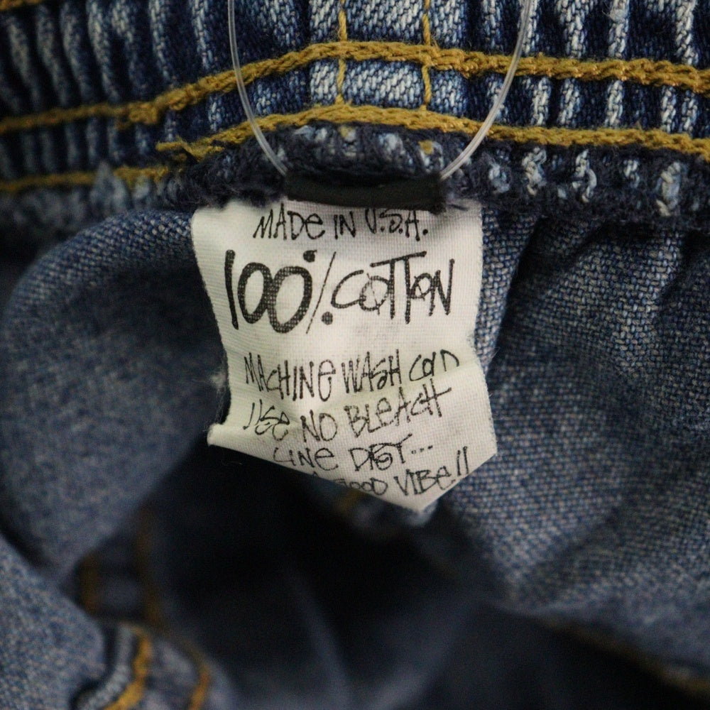 STUSSY(ステューシー) 90S VINTAGE OLD ヴィンテージ オールド リブ ストレート デニムパンツ インディゴ