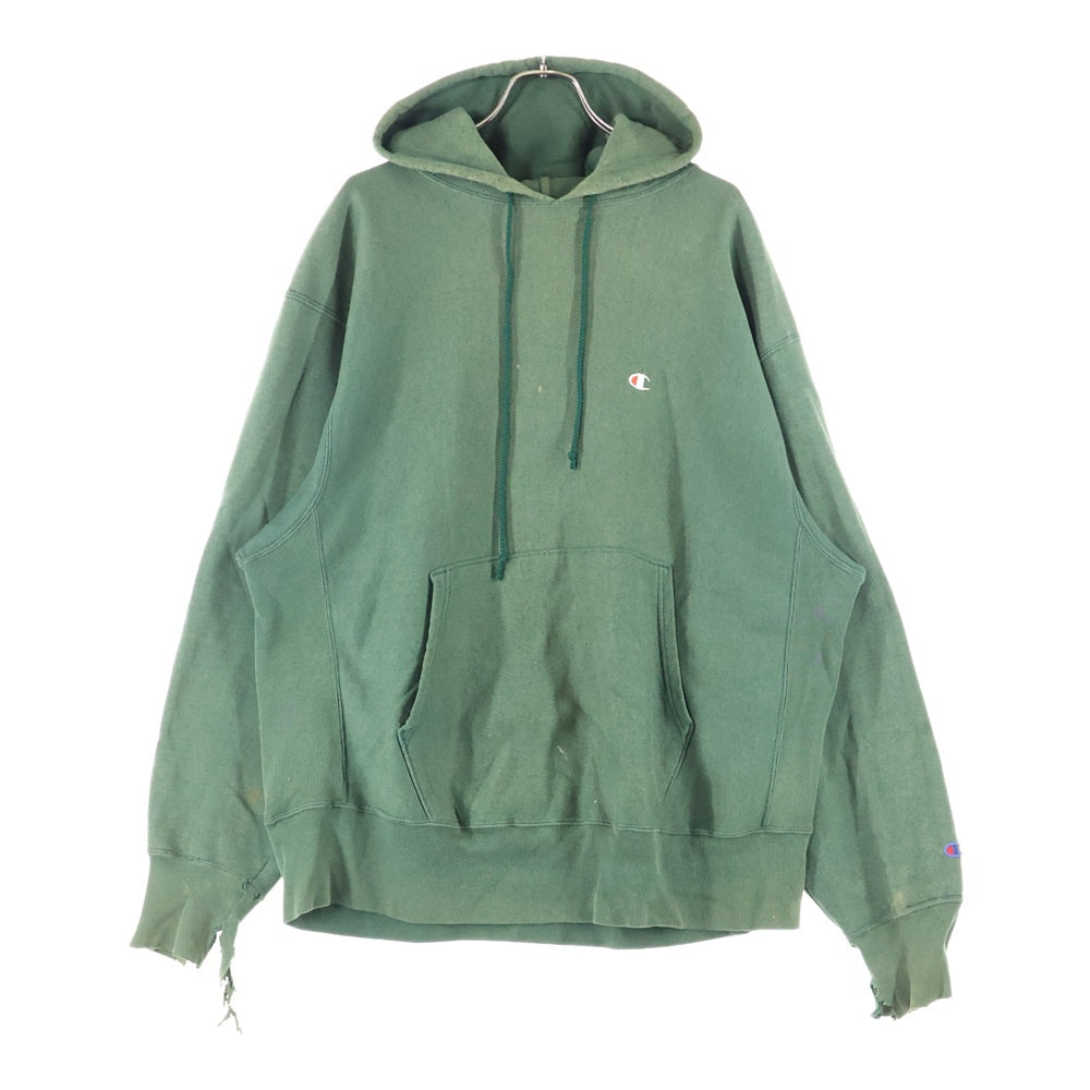 CHAMPION(チャンピオン) 90S VINTAGE リバースウィーブ スウェット プルオーバーパーカー グリーン