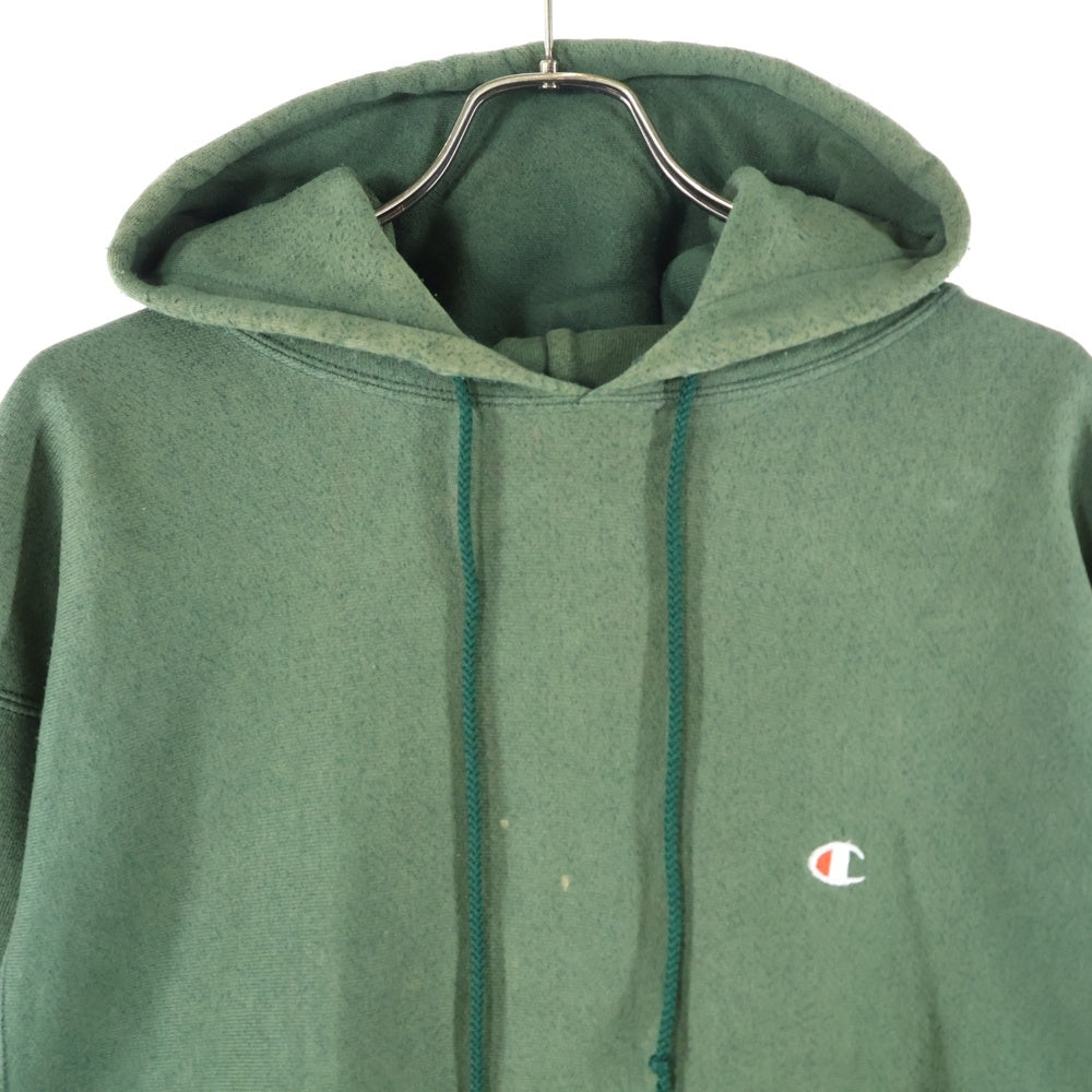CHAMPION(チャンピオン) 90S VINTAGE リバースウィーブ スウェット プルオーバーパーカー グリーン
