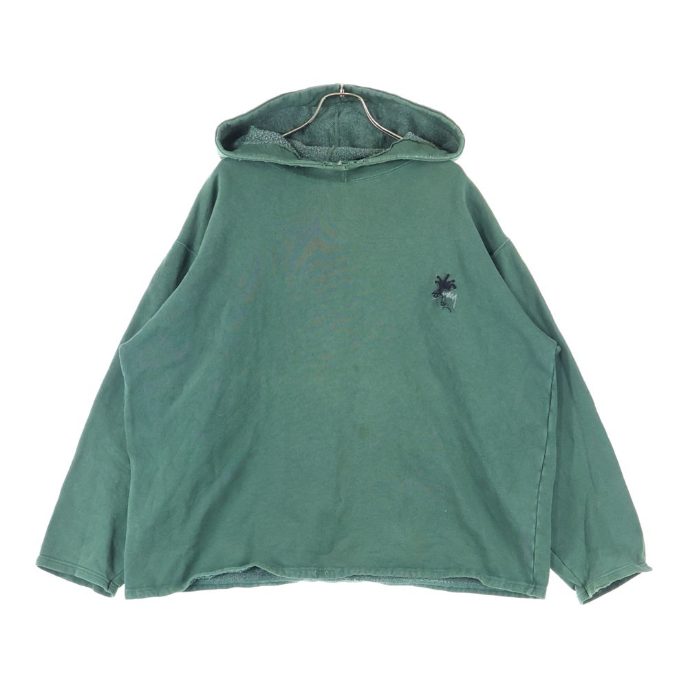 STUSSY(ステューシー) 80S VINTAGE OLD ヴィンテージ オールド ロゴ刺繍 スウェット プルオーバー パーカー グリーン