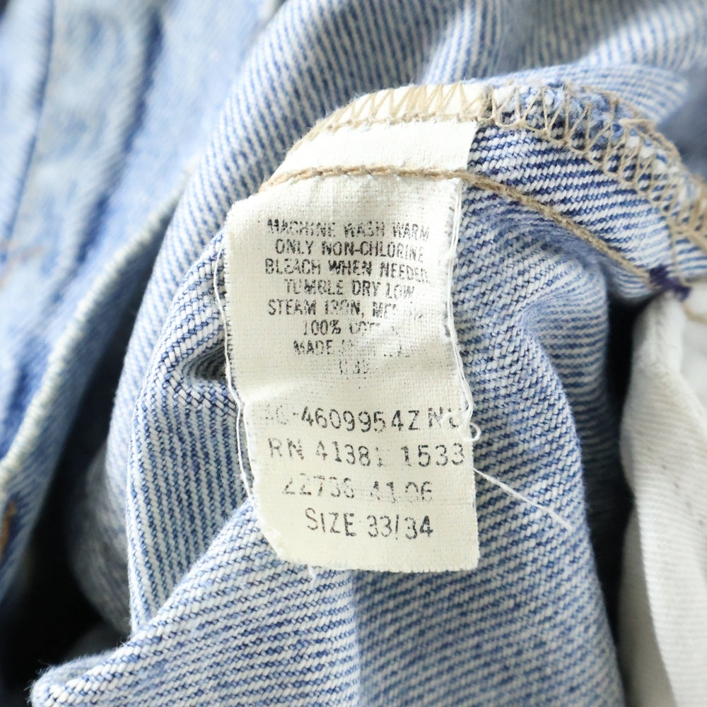 RRL(ダブルアールエル) USA製 ジップフライ ダメージ ストレート デニムパンツ インディゴ