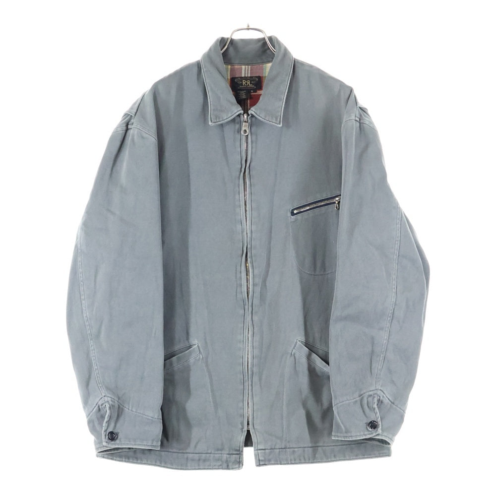 RRL(ダブルアールエル) 90S VINTAGE USA製 FLANNEL LINER WORK JACKET フランネル ライナー ジップアップ ワーク ジャケット グレー
