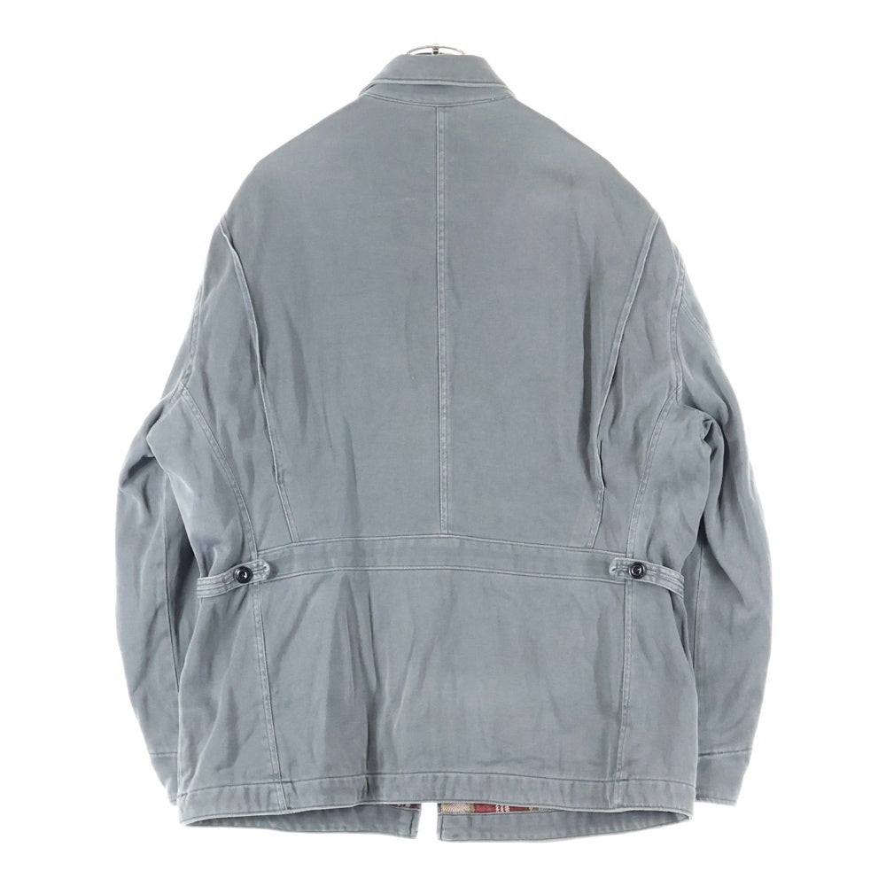 RRL(ダブルアールエル) 90S VINTAGE USA製 FLANNEL LINER WORK JACKET フランネル ライナー ジップアップ ワーク ジャケット グレー