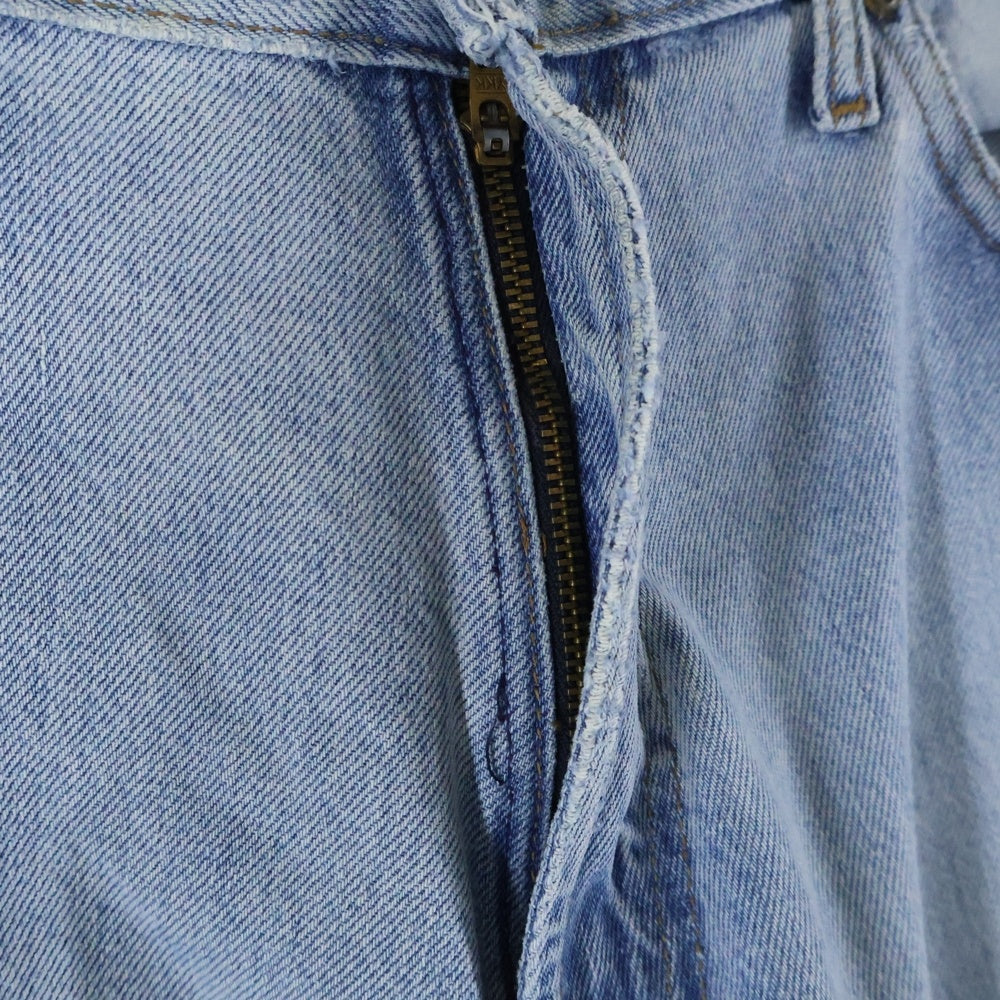 RRL(ダブルアールエル) USA製 ジップフライ ダメージ ストレート デニムパンツ インディゴ