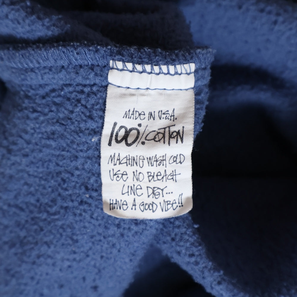 STUSSY(ステューシー) 80S VINTAGE OLD ヴィンテージ オールド ロゴ刺繍 クルーネック スウェット トレーナー ブルー