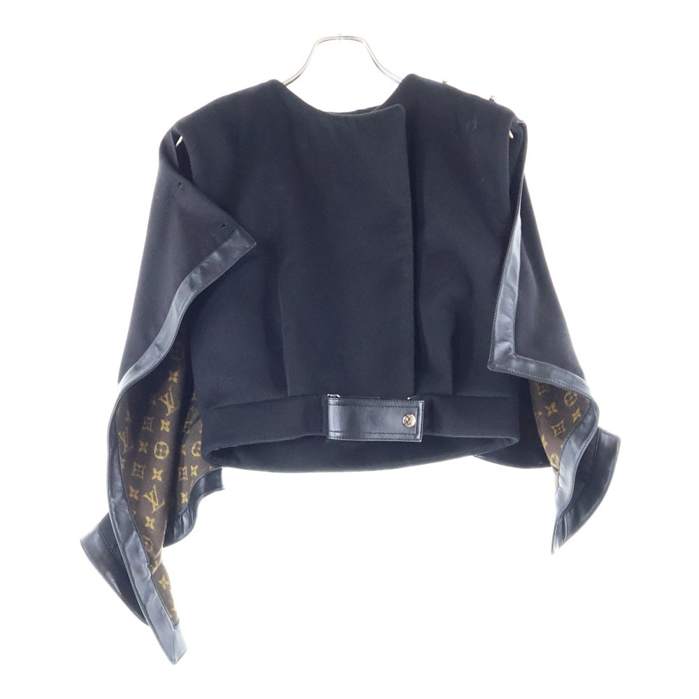 LOUIS VUITTON(ルイヴィトン) モノグラム カシミヤ ウール ニットケープ ポンチョ ジャケット ブラック レディース FHVE85R0R