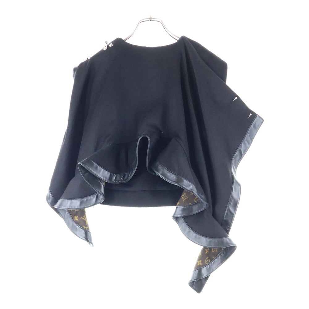 LOUIS VUITTON(ルイヴィトン) モノグラム カシミヤ ウール ニットケープ ポンチョ ジャケット ブラック レディース FHVE85R0R