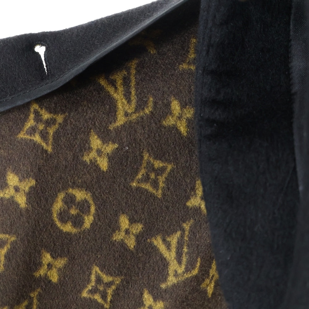 LOUIS VUITTON(ルイヴィトン) モノグラム カシミヤ ウール ニットケープ ポンチョ ジャケット ブラック レディース FHVE85R0R