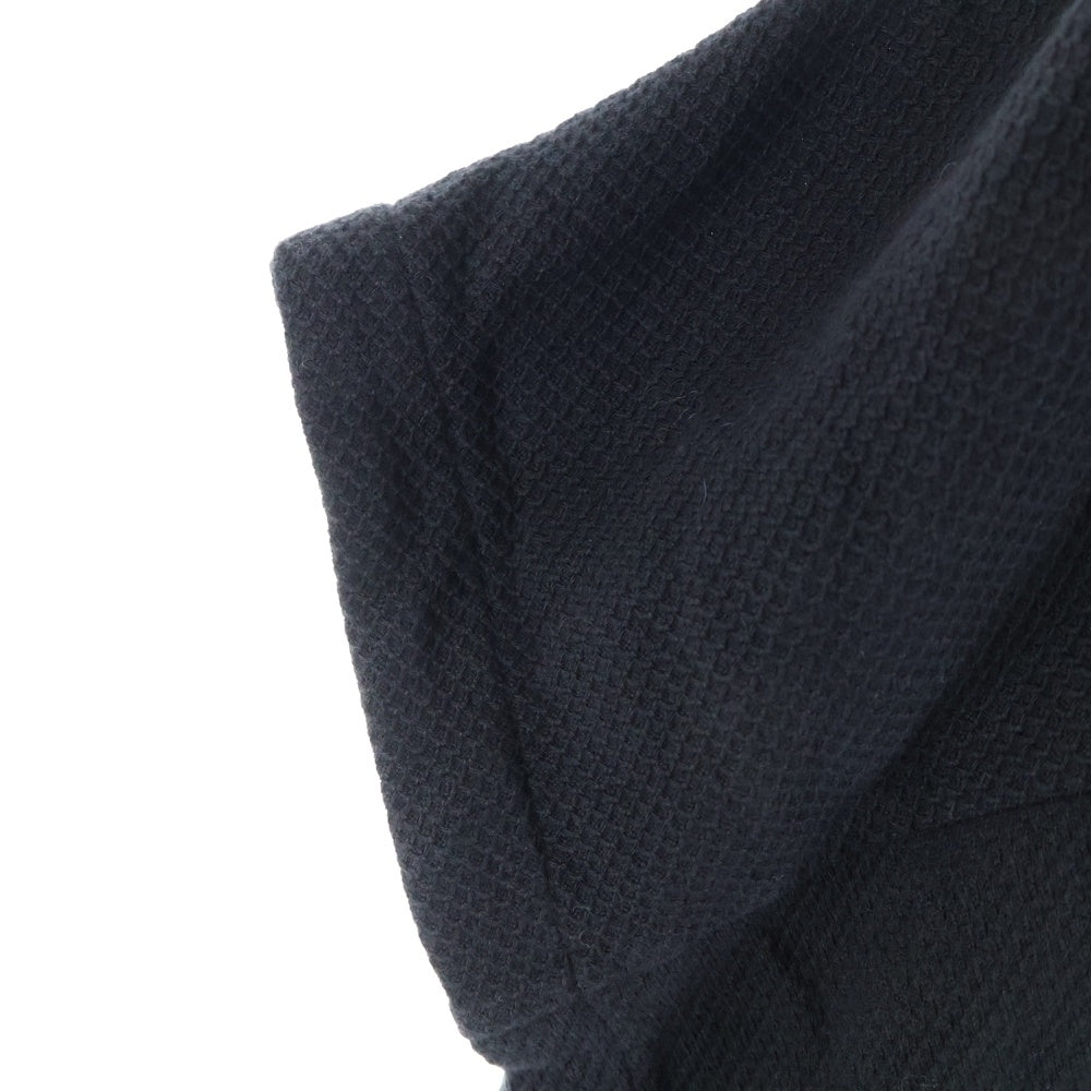 NILφS(ニルズ) 18SS RECTANGLE CUT&SEWN レクタングル コットン ワッフル クルーネック 半袖Tシャツ カットソー ブラック 620CUM10